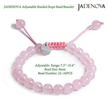 Load image into Gallery viewer, JADENOVA 6/8mm Natural Rose Quartz Gemstone Bracelet for Couples Gifts