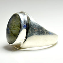 Load image into Gallery viewer, Choose Your Color Natural Gemstone Chakra Healing Ring Sterling Silver 5 Carat Handmade for Men Size 5-13