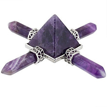 Load image into Gallery viewer, rockcloud Pyramid Energy Generator,Reiki Chakra Healing Crystal Stone,Amethyst