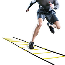 Load image into Gallery viewer, GHB Pro Agility Ladder Agility Training Ladder Speed 12 Rung 20ft with Carrying Bag