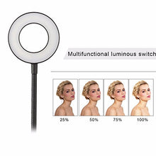 Load image into Gallery viewer, Sokani Selfie Ring Light with Cell Phone Holder and Stand Bracket for YouTube TIK Tok Tiktok Video Live Stream Makeup Dimmable LED Circle RingLight for iPhone Android Mobile Smartphone
