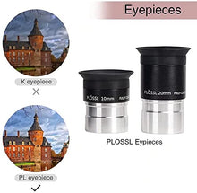Load image into Gallery viewer, Telescopes for Adults, 70mm Aperture and 700mm Focal Length Professional Astronomy Refractor Telescope for Kids and Beginners - with EQ Mount, 2 Plossl Eyepieces and Smartphone Adapter