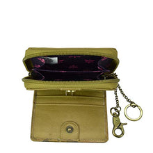 Load image into Gallery viewer, Anuschka Women’s Genuine Leather Zip-Around Small Organiser Wristlet - Hand Painted Exterior - Dreamy Floral