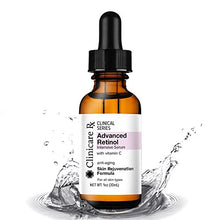 Load image into Gallery viewer, Clinicare Rx Retinol Facial Serum | Topical Face Serum with Vitamin C & E | Anti Aging Anti Wrinkle | Reduce the appearance of fine lines, wrinkles, and scars | 1 fl. oz.