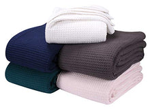 Load image into Gallery viewer, Light & Pro 100% Soft Premium Cotton Thermal Blanket in Waffle Weave- King 102x90 White-Snuggle in These Super Soft,Breathable Cozy Cotton Blankets - Perfect for Layering Any Bed,All Season Blanket