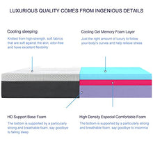 Load image into Gallery viewer, Molblly 12 Inches Queen Size Mattress, Gel Memory Foam Mattress in a Box, Back Pain Relief & Cool Bed,10-Year Support Mattress, Ultimate Motion Isolation, Fiberglass Free, Premium Queen Bed