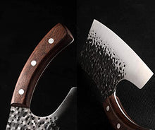 Load image into Gallery viewer, Kitory Forged Vegetable Cleaver Effort Saving Kitchen Hybrid Knife Chinese Chef's Knives Handmade Full Tang Chef Cutlery High Carbon Blade Brown Sandalwood Ergonomic Handle Good for Home & Restaurant