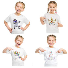 Load image into Gallery viewer, 4-Pack Unicorn Graphic Girl Party Summer Clothes Girls Fitted T Shirt… (4-Pack-yh709-2, 24 Months)