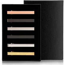 Load image into Gallery viewer, Tie Clips for Men 6 PCs, Elegant Metal Necktie Tie Bar Pinch Clasp for Wedding Anniversary, Business, Meeting and Daily Life. (Tie Clip)