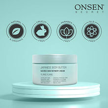Load image into Gallery viewer, Onsen Japanese Body Butter for Women - Skin Refinery Cream Natural and Organic Shea Butter Moisturizing Clear Skin Exfoliator with Coconut Oil and Vitamin E - 8.6 fl oz / 255 ml (Ylang Ylang)