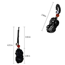 Load image into Gallery viewer, Mr.Ho Car Keychain Pendant, Key Ring Handmade Obsidian Pendant for Car & Bag Handbag Decoration