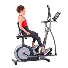Load image into Gallery viewer, Body Champ 3-in-1 Home Gym, Upright Exercise Bike, Elliptical Machine & Recumbent Bike, Trio Trainer Exercise Machine Plus Two Upper Body Options, Silver, BRT7989