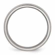 Load image into Gallery viewer, ICE CARATS Titanium Grooved Beaded Edge 6mm Wedding Ring Band Size 9.00 Classic Milgrain Beadsed Fashion Jewelry for Women Gifts for Her