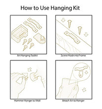 Load image into Gallery viewer, IDEA4WALL Framed Canvas Print Wall Art Multicolor Plant in Blue Vase Geometric Shapes Illustrations Modern Art Chic Colorful for Living Room, Bedroom, Office - 16"x24" Natural