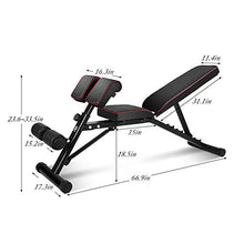 Load image into Gallery viewer, Soges Multi-Functional Dumbbell Bench Adjustable Height Incline Bench, Multi-Workout Abdominal Hyper Back Extension Bench, Home Strength Training Fitness Workout Station, PSBB004