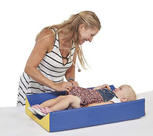 Load image into Gallery viewer, ECR4Kids Ultra-Soft Daycare Baby and Infant Contoured Changing Pad, Non-Slip Bottom, Built-in Handle Easy to Transport Travel - Primary, Assorted, (Model: ELR-029)
