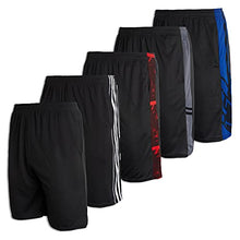 Load image into Gallery viewer, Men's Mesh Active Wear Athletic Basketball Essentials Performance Gym Soccer Running Summer Fitness Quick Dry Wicking Workout Clothes Sport Shorts - Set 8-5 Pack, XXL