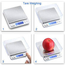 Load image into Gallery viewer, GDEALER Food Scale, 0.001oz/0.01g Precise Digital Kitchen Scale Gram Scales Weight Food Coffee Scale Digital Scales for Cooking Baking Stainless Steel Back-lit LCD Display Pocket Small Scale, Silver