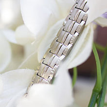 Load image into Gallery viewer, IONICO Magnetic Bracelet for Men and Women | Stress & Pain Healing Product | Alternative Blood Pressure and Circulation Medicine | Balance Therapy for Wellness and Strength (Silver)