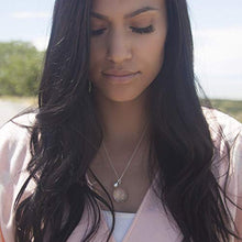 Load image into Gallery viewer, Popular Glass Dandelion Wish Pendant Necklace with Swarovski Crystal earl Charm on 18 Inch Sterling Silver Chain, Beautifully Elegant Gift, by Aimee Tresor Jewelry
