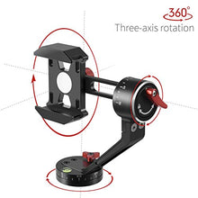 Load image into Gallery viewer, Zecti Tripod Head for Cell Phone CNC Aluminum Alloy 360 Degree Smooth Rotation All-Dimensional Angle Adjusting Video Head for Tripod Monopod Sliders
