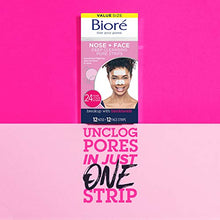 Load image into Gallery viewer, Bioré Nose+Face, Blackhead Remover Pore Strips, 12 Nose + 12 Face Strips for Chin or Forehead, with Instant Blackhead Removal and Pore Unclogging, Oil-free, Non-Comedogenic Use, 24 Count