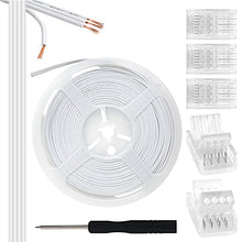 Load image into Gallery viewer, RGBZONE 32.8ft 4 Pin RGB Extension Cable Wire Cord and 5Pcs 4 Pin LED Light Strip Connectors Strip to Wire Quick Connection for 10mm Wide Waterproof or Non-Waterproof 5050 3528 LED RGB Strip Light