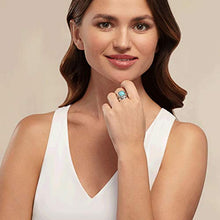 Load image into Gallery viewer, Silpada 'Buckle' Compressed Turquoise Ring in Sterling Silver, Size 10