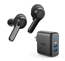 Load image into Gallery viewer, Skullcandy Indy True Wireless Bluetooth in-Ear Headphone Bundle with 2-Port USB Wall Charger - Black