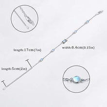 Load image into Gallery viewer, Moonstone Bracelets 925 Sterling Silver Rainbow Round Moonstone Girl Bracelet Moonstone Jewellery for Women