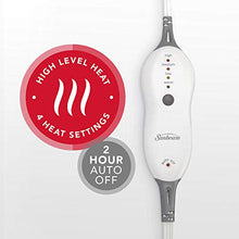 Load image into Gallery viewer, Sunbeam Heating Pad Back Wrap with Adjustable Strap | Contoured for Back Pain Relief | 4 Heat Settings with 2 Hour Auto Off | 23 x 15 Inch, Slate Grey