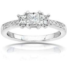 Load image into Gallery viewer, Kobelli Diamond Engagement Ring 1/2 carat (ctw) in 14K Gold, Size 10, White Gold