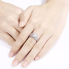 Load image into Gallery viewer, Newshe Engagement Wedding Ring Set for Women 925 Sterling Silver 1.5ct Princess White AAA Cz Size 6