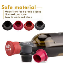 Load image into Gallery viewer, Whaline 8 Pack Christmas Wine Bottle Stoppers and Gift Box, Funny Silicone Reusable Caps Bottle Sealers with a Funny Saying for Wine Beverage and Beer Bottles (Purple, Red, Grey, Black)