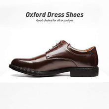 Load image into Gallery viewer, Bruno Marc Men's Downing-02 Dark Brown Leather Lined Dress Oxford Shoes Classic Lace Up Formal Size 8.5 M US