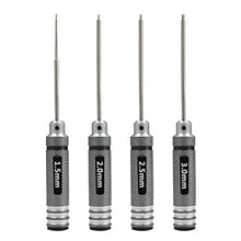 Load image into Gallery viewer, OFNMY 4pcs Hex Screw Driver Tools Kit Set 1.5mm 2.0mm 2.5mm 3.0mm Metric RC Helicopter Screw driver