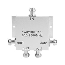 Load image into Gallery viewer, Bewinner 4-Way Power Splitter 800-2500MHz N Type Mobile Cell Phone Power Splitter Signal Repeater Amp Power Divider Connect with 4 Indoor Antennas, Low Noise & High Performance