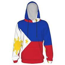 Load image into Gallery viewer, Philippines Flag Print Hoodies Kids 3D Print Sweatshirts Long Sleeve Pullover Hoodies with Pocket for Teen Boys and Girls Black