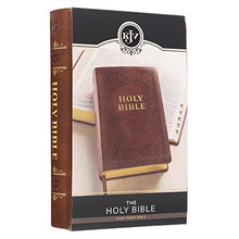 Load image into Gallery viewer, KJV Holy Bible, Giant Print Standard Size Faux Leather Red Letter Edition - Ribbon Marker, King James Version, Medium Brown