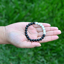 Load image into Gallery viewer, Natural Black Obsidian Crystal Bracelet-Chakra Healing Selenite Agate for Energy Balancing