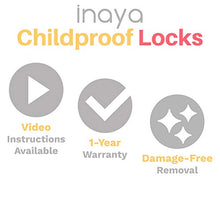 Load image into Gallery viewer, Sliding Door Lock for Child Safety (4-Pack) - Inaya - Child Proof Locks for Sliding Glass Doors, Windows, Closets & Cabinets. Safety Locks for All Your Home Openings.