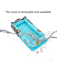 Load image into Gallery viewer, Baby Bassinet for Bed -Animal Kingdom Baby Lounger - Breathable & Hypoallergenic Co-Sleeping Baby Bed Baby Nest - 100% Cotton Portable Crib for Bedroom/Travel(0-24 Months)