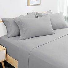 Load image into Gallery viewer, HOMEIDEAS 6 Piece Bed Sheets Set Extra Soft Brushed Microfiber 1800 Bedding Sheets Deep Pocket, Wrinkle & Fade Free (Full,Light Gray)