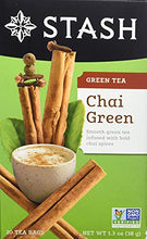 Load image into Gallery viewer, Stash Tea Chai Green Tea - Caffeinated, Non-GMO Project Verified Premium Tea with No Artificial Ingredients, 20 Count (Pack of 6) - 120 Bags Total