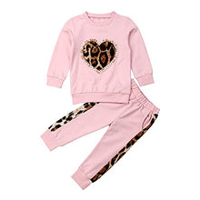 Load image into Gallery viewer, GOOCHEER Toddler Girl Clothes Leopard Long Sleeve Sweatshirt and Pants Outfit Toddler Girl Spring Fall Winter Clothing (Black, 2-3T) …