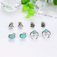 Load image into Gallery viewer, YADOCA 24 Pairs Bohemian Vintage Drop Dangle Earrings Set for Women Boho Hollow Leaf Earrings Cute Tiny Stud Earring National Style Alloy Long Dangle Earrings