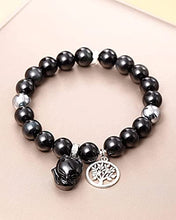 Load image into Gallery viewer, XHUUU Black Obsidian Stone Fox Tree of Life Bracelet for Women Animal Charm 10mm Beads for Bracelets Healing Crystals Gifts