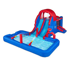 Load image into Gallery viewer, Sunny & Fun Ultra All-Play Inflatable Water Slide Park – Heavy-Duty for Outdoor Fun - Climbing Wall, Slides, Bounce House, Volley Net, Deep Pool – Inflate with Included Air Pump & Carrying Case