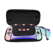 Load image into Gallery viewer, SMOS Carry Case for Nintendo Switch, YKK Waterproof Zipper,Ultra Slim Hard Shell with 10 Game Cartridges, Protective Carrying Case for Travel,Gray (Malachite Green)