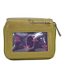 Load image into Gallery viewer, Anuschka Women’s Genuine Leather Zip-Around Small Organiser Wristlet - Hand Painted Exterior - Dreamy Floral
